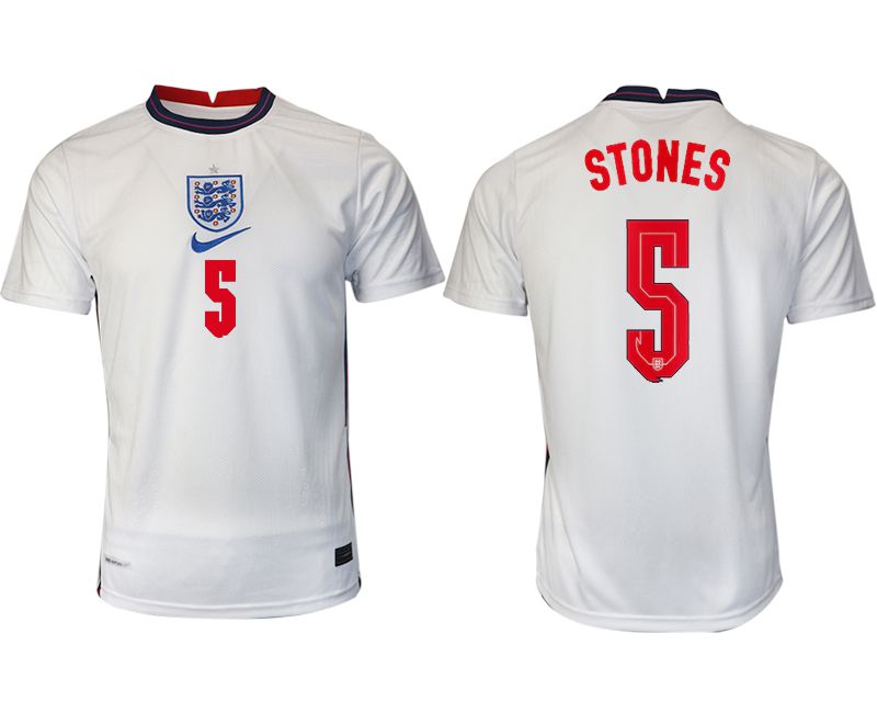 Men 2020-2021 European Cup England home aaa version white #5 Nike Soccer Jersey->england jersey->Soccer Country Jersey